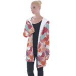 Valentines Day Hearts Romance Love Longline Hooded Cardigan