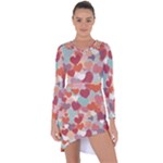 Valentines Day Hearts Romance Love Asymmetric Cut-Out Shift Dress