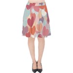 Valentines Day Hearts Romance Love Velvet High Waist Skirt