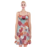 Valentines Day Hearts Romance Love Spaghetti Strap Velvet Dress