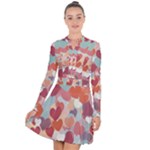 Valentines Day Hearts Romance Love Long Sleeve Panel Dress