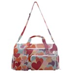 Valentines Day Hearts Romance Love Sports Gym Duffle Bag with Shoe Compartment