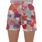 Valentines Day Hearts Romance Love Sleepwear Shorts