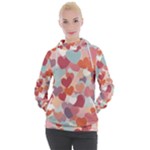 Valentines Day Hearts Romance Love Women s Hooded Pullover