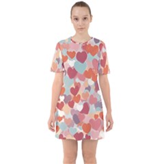 Sixties Short Sleeve Mini Dress 