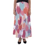 Valentines Day Hearts Romance Love Flared Maxi Skirt