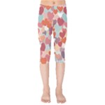 Valentines Day Hearts Romance Love Kids  Capri Leggings 