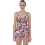 Valentines Day Hearts Romance Love Tie Front Two Piece Tankini