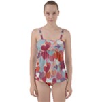 Valentines Day Hearts Romance Love Twist Front Tankini Set