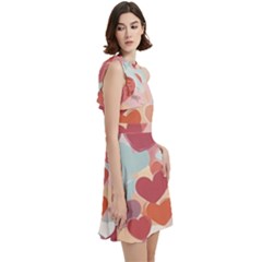 Cocktail Party Halter Sleeveless Dress With Pockets 