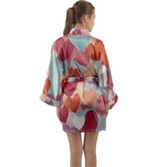 Long Sleeve Satin Kimono 