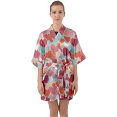 Half Sleeve Satin Kimono  