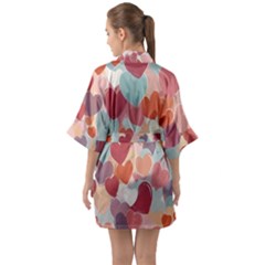 Half Sleeve Satin Kimono  