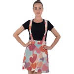 Valentines Day Hearts Romance Love Velvet Suspender Skater Skirt