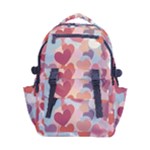 Valentines Day Hearts Romance Love Carry-on Double Buckle Travel Backpack