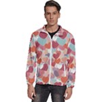 Valentines Day Hearts Romance Love Men s High Neck Windbreaker