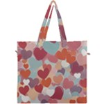 Valentines Day Hearts Romance Love Canvas Travel Bag