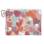 Valentines Day Hearts Romance Love Canvas Cosmetic Bag (XL)