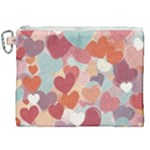 Valentines Day Hearts Romance Love Canvas Cosmetic Bag (XXL)