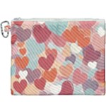 Valentines Day Hearts Romance Love Canvas Cosmetic Bag (XXXL)