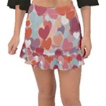 Valentines Day Hearts Romance Love Fishtail Mini Chiffon Skirt