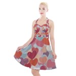 Valentines Day Hearts Romance Love Halter Party Swing Dress 