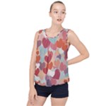 Valentines Day Hearts Romance Love Bubble Hem Chiffon Tank Top