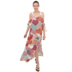 Valentines Day Hearts Romance Love Maxi Chiffon Cover Up Dress