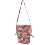 Valentines Day Hearts Romance Love Folding Shoulder Bag