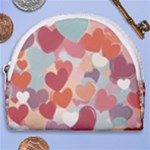 Valentines Day Hearts Romance Love Horseshoe Style Canvas Pouch