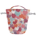 Valentines Day Hearts Romance Love Drawstring Bucket Bag