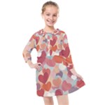 Valentines Day Hearts Romance Love Kids  Quarter Sleeve Shirt Dress