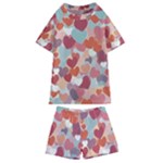 Valentines Day Hearts Romance Love Kids  Swim T-Shirt and Shorts Set