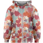 Valentines Day Hearts Romance Love Kids  Zipper Hoodie Without Drawstring