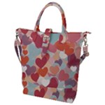 Valentines Day Hearts Romance Love Buckle Top Tote Bag