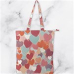 Valentines Day Hearts Romance Love Double Zip Up Tote Bag