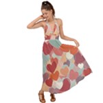 Valentines Day Hearts Romance Love Backless Maxi Beach Dress