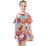 Valentines Day Hearts Romance Love Kids  One Piece Chiffon Dress