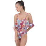 Valentines Day Hearts Romance Love Drape Piece Swimsuit