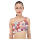 Valentines Day Hearts Romance Love Spliced Up Bikini Top 