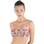 Valentines Day Hearts Romance Love Twist Bandeau Bikini Top