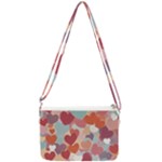 Valentines Day Hearts Romance Love Double Gusset Crossbody Bag