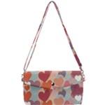 Valentines Day Hearts Romance Love Removable Strap Clutch Bag