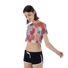 Tie Back Short Sleeve Crop T-Shirt 