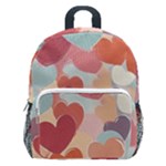 Valentines Day Hearts Romance Love Kids  Age 5-10 Lightweight School Backpack with Side Pockets