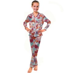 Kids  Satin Long Sleeve Pajamas Set 