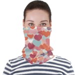 Valentines Day Hearts Romance Love Face Seamless Bandana (Adult)