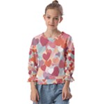 Valentines Day Hearts Romance Love Kids  Cuff Sleeve Top