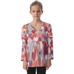 Kids  V Neck Casual Top 