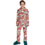 Valentines Day Hearts Romance Love Kids  Long Sleeve Velvet Pajamas Set